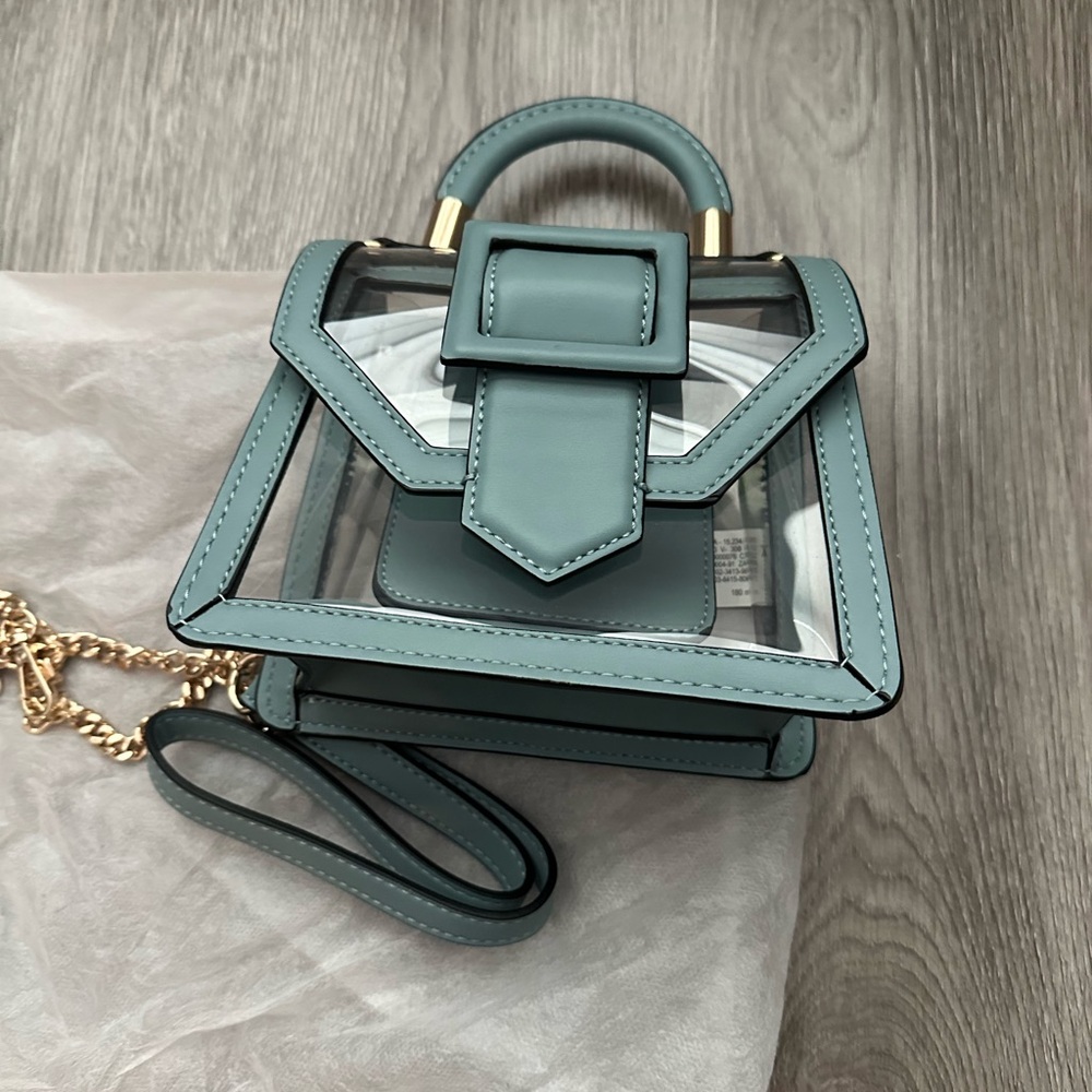 ZARA VINYL BUCKLE MINI CITY BAG